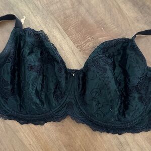 Charade Green & Black Lace Bra 32L